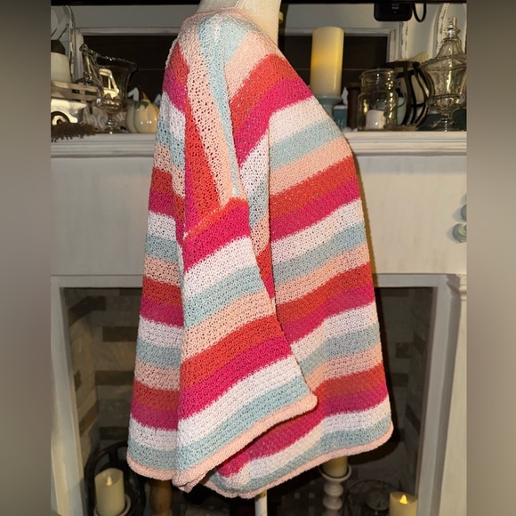 POL Oversized Wide Stripe Open Knit Sweater. Super cozy and fun!! Size M - Picture 2 of 7